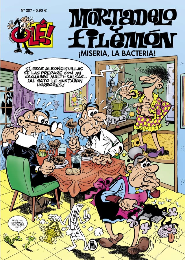 Portada de "¡Miseria, la Bacteria!"