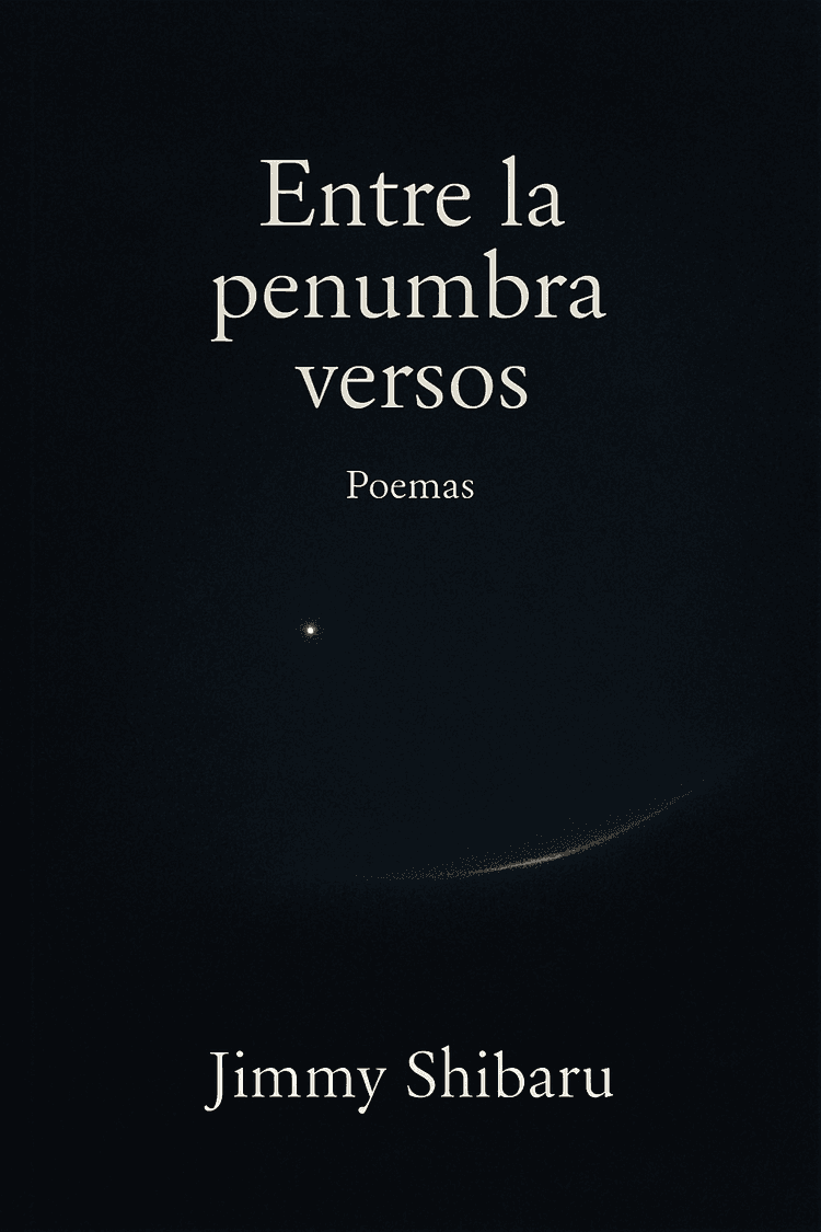 Portada de "Entre la penumbra, versos"